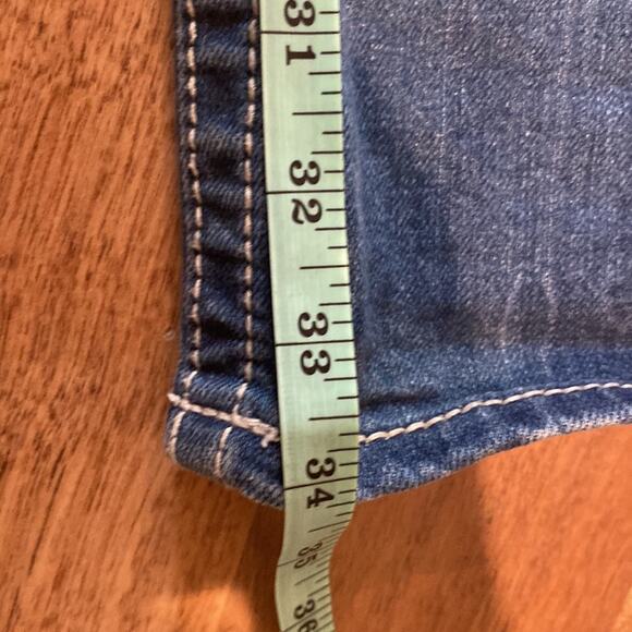 Miss Me Women’s Bootcut Denim Blue Jeans Studded Silver Stitching EUC Sz 30 - Picture 15 of 16